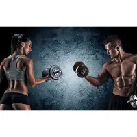 Karo-art 405cm X 270cm - Fotobehang - Sportschool energie, premium print, inclusief behanglijm