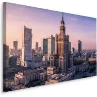 Karo-art Schilderij - Warschau skyline, 4 maten, multi-gekleurd, Premium print