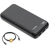 Drivv. Powerbank – 20.000 mAh, Snelladen & LED-display – 22,5 W – Zwart