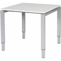 Schaffenburg Verstelbaar Bureau - Domino 80x80 wit - alu frame