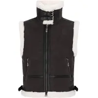 Dreimaster Bodywarmer donkerbruin / wit