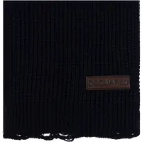 Dsquared2 Gebreide wollen sjaal met logo-patch