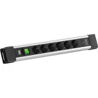 Bachmann CONNECTUS 6xCEE7/3 1xSchalter, 1xUSB C/C 45W L=2,0m CEE7/7 Grau