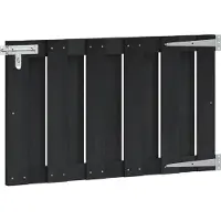 vidaXL Tuinpoort 100 x 60 cm WPC en Aluminium Zwart