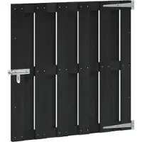 vidaXL Tuinpoort 100 x 100 cm WPC en Aluminium Zwart