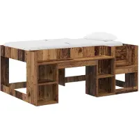 vidaXL Kinderbedframe met opbergruimte Oud hout 80 x 160 cm