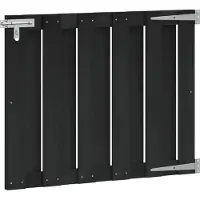 vidaXL Tuinpoort 100 x 80 cm WPC en Aluminium Zwart