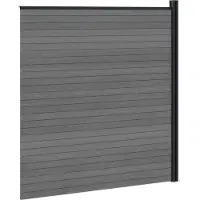 vidaXL Hekset 175 x 186 cm WPC en Aluminium Grijs