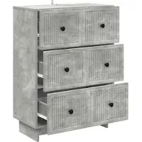 vidaXL Ladekast 66 x 34,5 x 90 cm Bewerkt hout Betongrijs