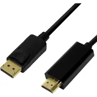 Logilink CV0127 video kabel adapter 2 meter DisplayPort HDMI Type A (Standaard) Zwart