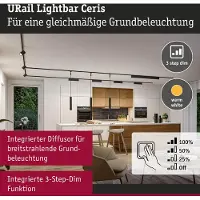 Paulmann LED-railspot URail LED vast ingebouwd 9.5 W LED Zwart (mat)