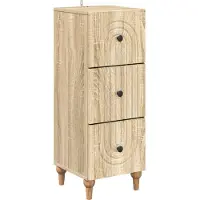 vidaXL Ladekast 33 x 34,5 x 90 cm Bewerkt hout Sonoma Eiken