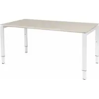 Schaffenburg Verstelbaar Bureau - Domino 160x80 Eiken - wit frame