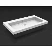 Bally Kera Meubelwastafel Keramisch 60x46cm Met 1 Kraangat Wit