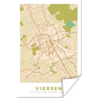 PosterMonkey Poster Plattegrond - Viersen - Vintage - Kaart - Stadskaart - 60x90 cm