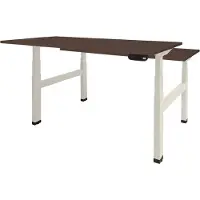 Schaffenburg Dextro Plus Duo Zit-sta-bureau Rechthoekig Eiken H-Frame 1.400 (B) x 800 (D) x 645 (H) mm Melamine
