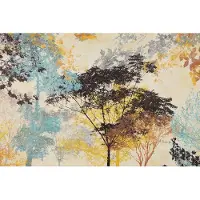 Karo-art Fotobehang Oude Bomen Geverfd - Vliesbehang - 300 x 210 cm