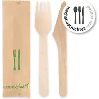 Nature Star bestek-set berkenhout 2-delig, 50 stuks