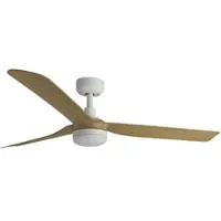 Faro LED plafondventilator Punt M wit/hout DC stil Ø 130 cm CCT M, dimbaar, wit / opaal, Woon-/ Eetkamer, metaal, Modern