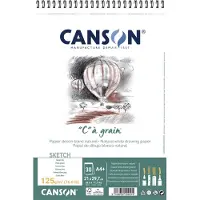 Canson schetsblok 'C' à grain, A4, 125 g/m²