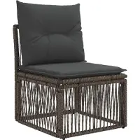 vidaXL Tuinbank Set 7 st Grijs en Donkergrijs poly rattan