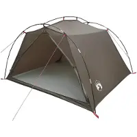 vidaXL Tunneltent 4-persoons Bruin en Grijs