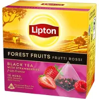 Lipton Forest Fruit Tea - 80 Theezakjes Piramid - Zwarte Thee Bosvruchten - 4 x 20 Zakjes - Voordeelverpakking