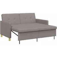 vidaXL Uittrekbare Slaapbank Taupe Stof
