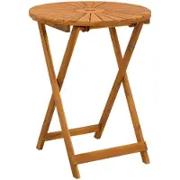 vidaXL Vouwtuin Tafel Naturel Ø60 x 75 cm Massief Acacia Hout