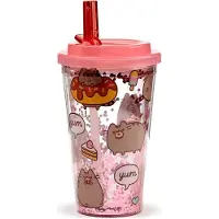 Puckator Beker - Pusheen Foodie - Cake&Icecream - Breukbestendig/Dubbelwandig - Poptop Cover - Ecozen - 500ml
