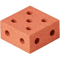 Modu Blok Vierkant - 20x20x10 cm - Burnt Orange - - OneSize - Motoriek speelgoed