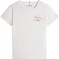 Tommy Hilfiger T-shirt met tekst - wit Meisjes Katoen Ronde hals Tekst - maat 152