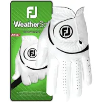 Footjoy Weathersof Golf White/Black Linkerhand L Herenhandschoenen