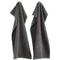FDB Møbler R33 Kirkeby handdoek 2-pack Granite gray