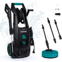 Vonroc Hogedrukreiniger PRO V25-2 – Incl. Accessoires & Reinigingstank – 195 bar, 468 l/h – 2500 W – Zwart