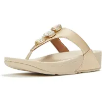 FitFlop Women Lulu Ultra-Jewel Metallic Toe-Post Sandals Platino-Schoenmaat 42