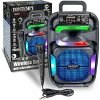 Bontempi - Draadloze soundbox met microfoon en lichteffecten - Luidspreker - Karaoke