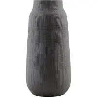 House Doctor - Groove Vaas - H35 cm - Zwart