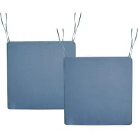 Beliani SASSARI PREMIUM - Set van 2 zitkussens - Blauw - Polyester