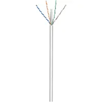 Goobay 68466 CAT 6 netwerkkabel, U/UTP, grijs, 100 meter - koper (CU), AWG 23/1 (massief), LSZH