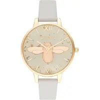 Olivia Burton OB16GD37 dameshorloge, gouden kast, leren band
