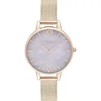 Olivia Burton OB16SP16 dameshorloge, rosé gouden kast, metalen band