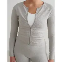 Aim'n Gebreid sportvest lichtgrijs