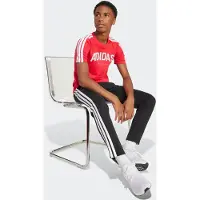 Adidas Sportswear T-shirt rood/wit Jongens/Meisjes Katoen Ronde hals Logo - maat 152