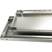 Schulte Insteekstelling MULTIplus250 Express - aanbouwsectie - B 1300 x D 400 x H 3000 mm - 7 legborden - draagvermogen 250 kg - staal - lichtgrijs