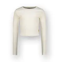 Vingino T-shirt Basic crop rib top Meisje wit 140