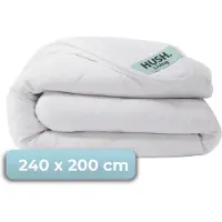 HUSH. Living HUSH Living - Dekbed - Tweepersoons - 240x200cm - 350 Gsm - Warm, Ademend en Lichtgewicht - Geschikt voor Alle Seizoenen -Wit