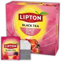 Lipton Feel Good Selection Forest Fruit - 100 Theezakjes - Zwarte Thee Bosvruchten - Grootverpakking - 1 Doos