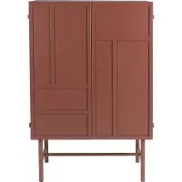 Housecraft living Davis Kast Metaal Bruin| Rood