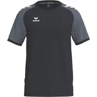 Erima Wings Shirt Korte Mouw Heren - Zwart / Slate Grey | Maat: XXL